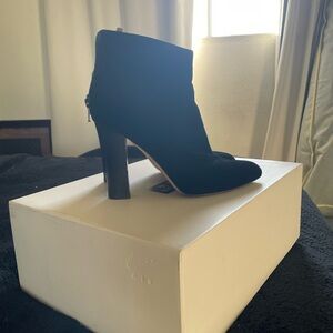 SJP by Sarah Jessica Parker Black Suede Heeled Ankle Boot